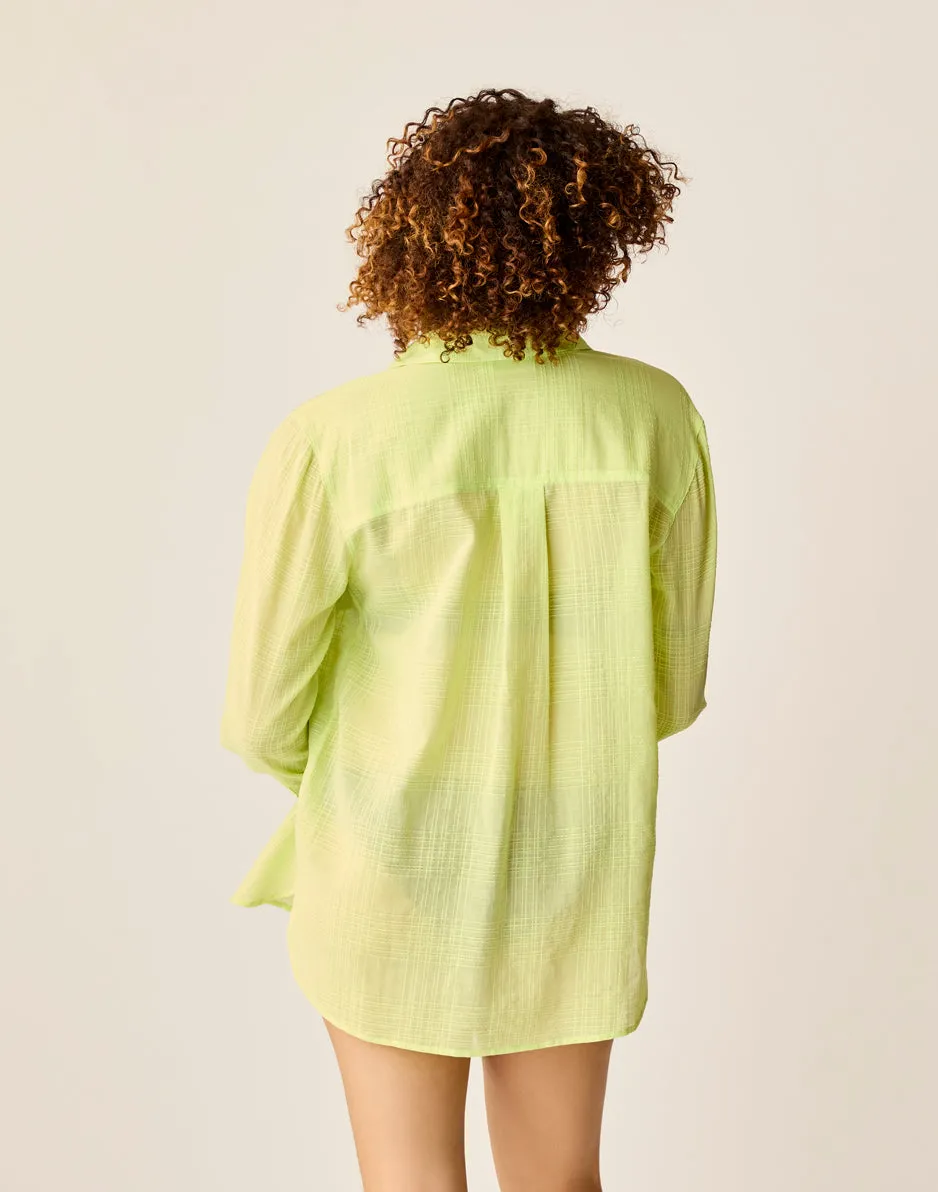 Taylor Textured Tunic: Limeade