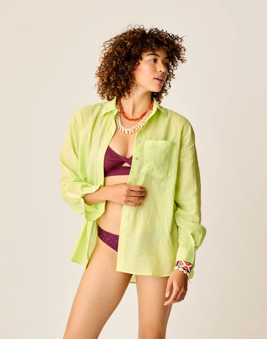 Taylor Textured Tunic: Limeade