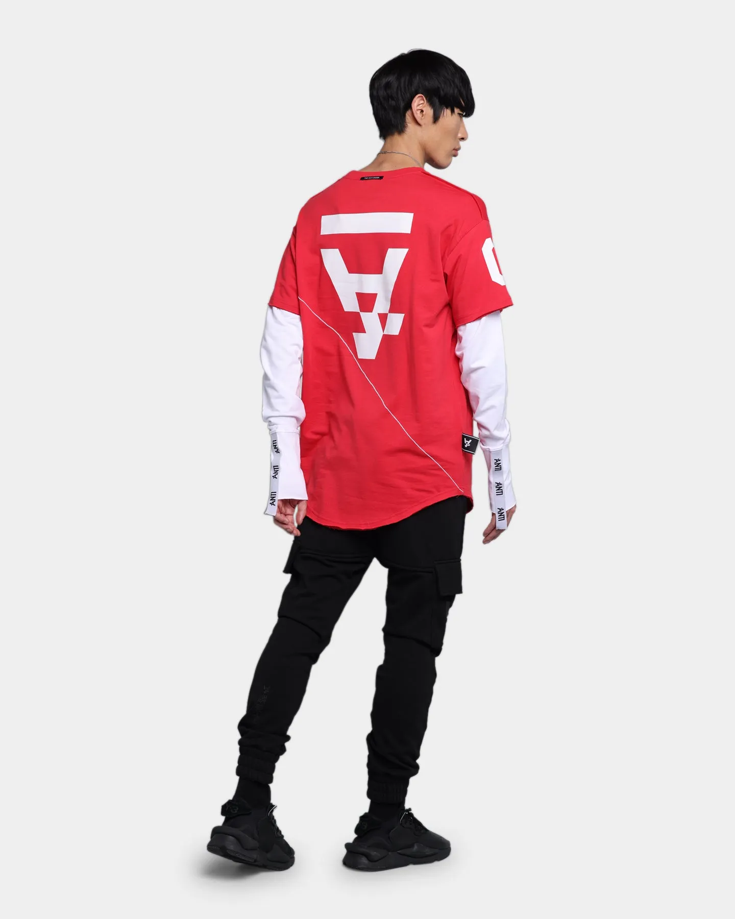 The Anti Order Hyphen ATD Long Sleeve T-Shirt Red/White