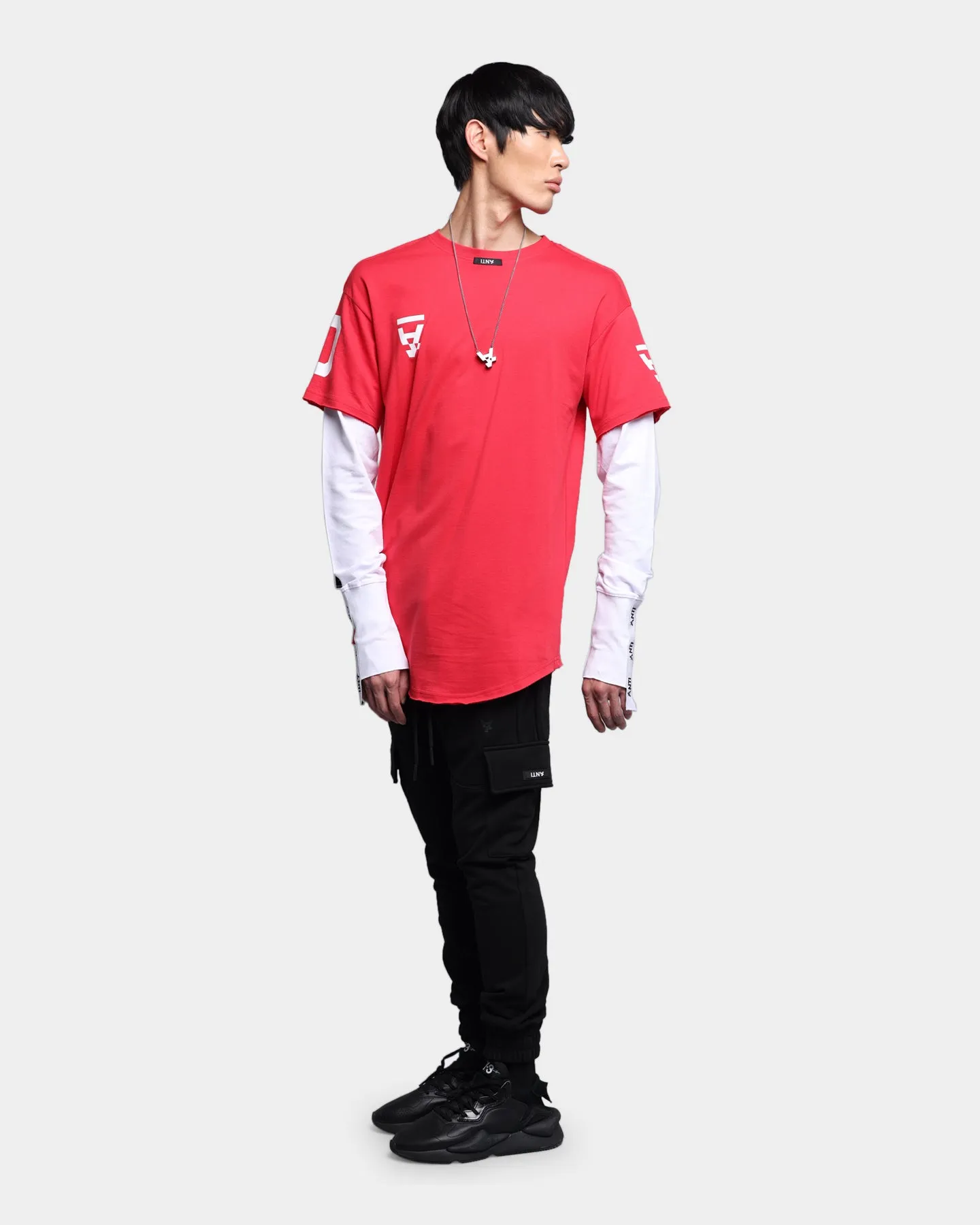 The Anti Order Hyphen ATD Long Sleeve T-Shirt Red/White