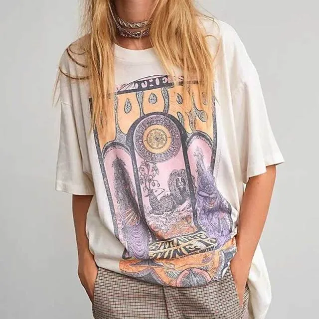 The Doors Concert T Shirt Dress Lavender Black Or White You Choose Groovy Mandala India Mermaid Goddess Sat Nite June 15th Sacramento Concert Tee Available In Small Medium Or Large