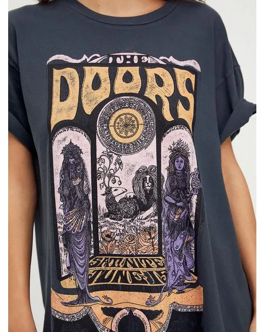 The Doors Concert T Shirt Dress Lavender Black Or White You Choose Groovy Mandala India Mermaid Goddess Sat Nite June 15th Sacramento Concert Tee Available In Small Medium Or Large