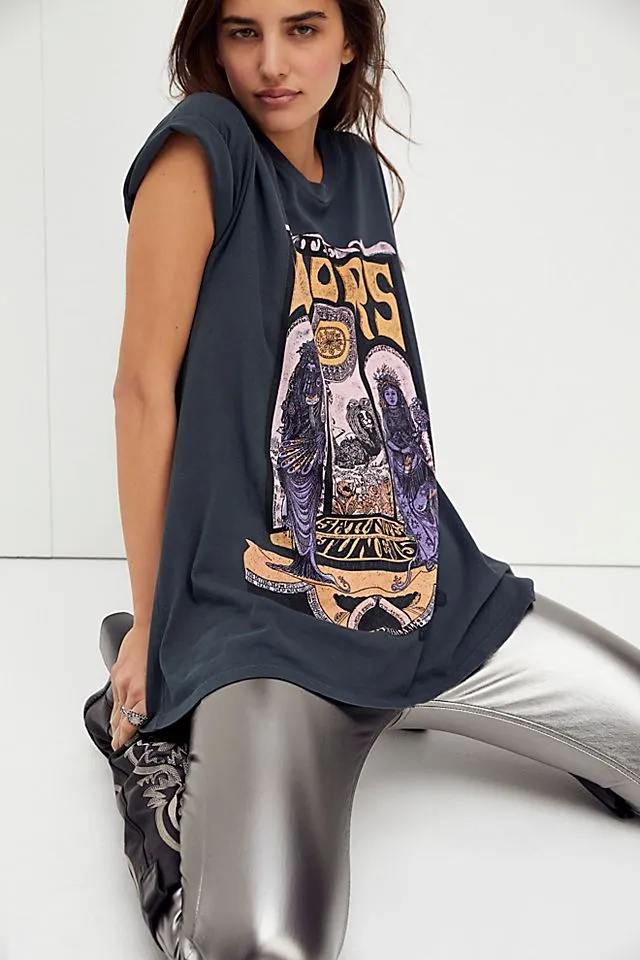 The Doors Concert T Shirt Dress Lavender Black Or White You Choose Groovy Mandala India Mermaid Goddess Sat Nite June 15th Sacramento Concert Tee Available In Small Medium Or Large