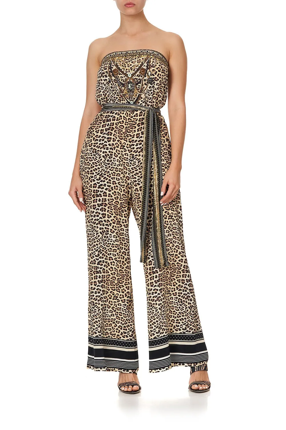 TIE WAIST STRAPLESS JUMPSUIT SEX KITTEN