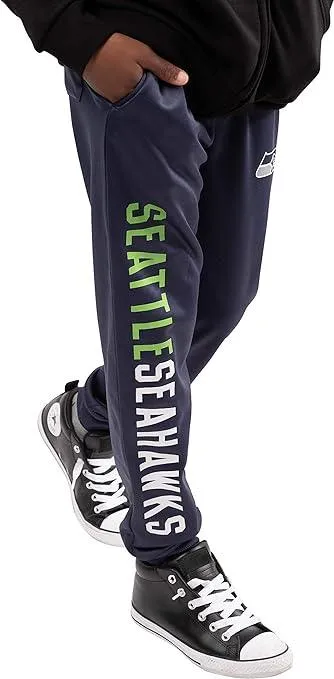 Ultra Game NFL Official Youth Super Soft Game Day Jogger Sweatpants, Seattle Seahawks|Seattle Seahawks