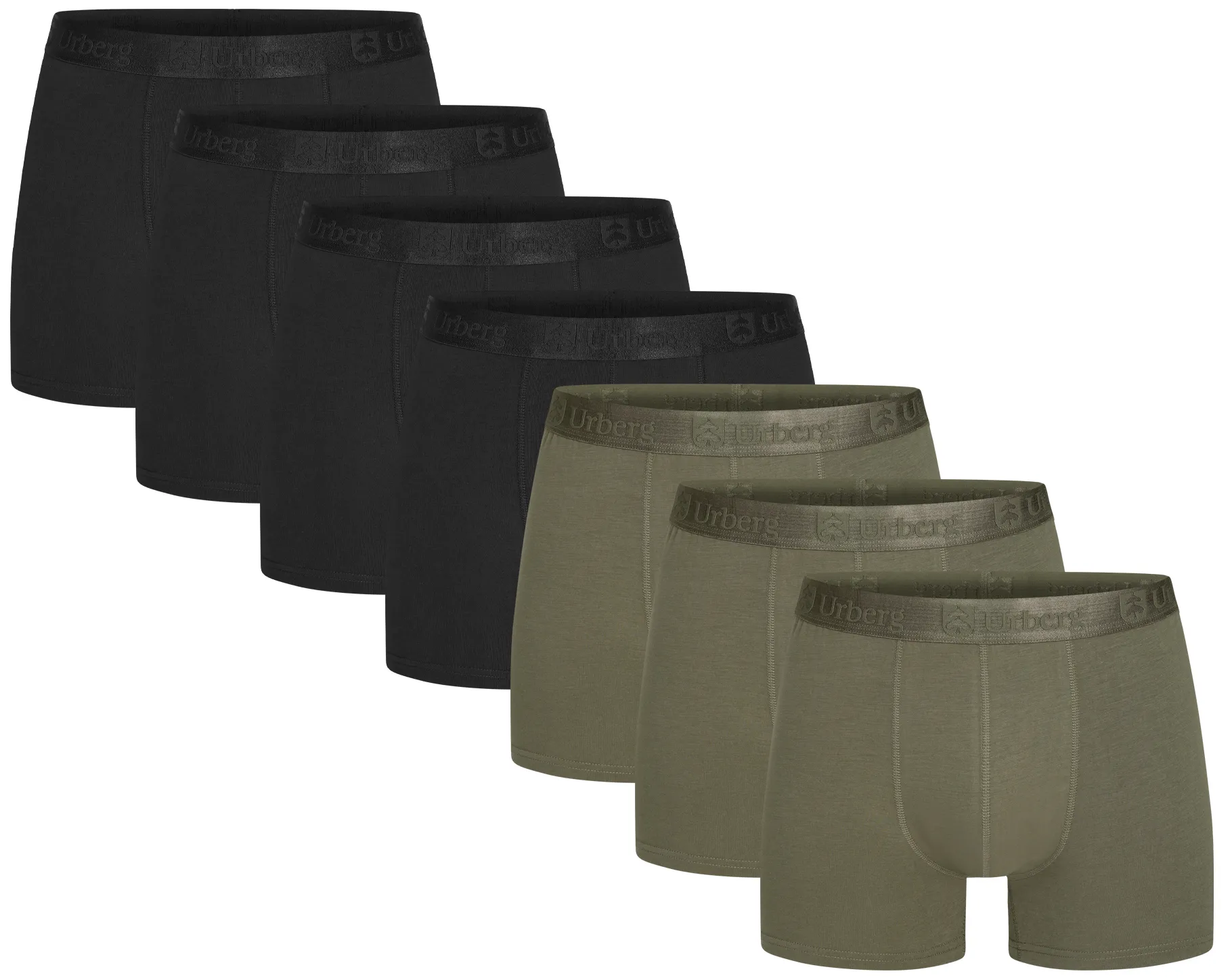 Urberg Men&#x27;s Bamboo Boxers 7-Pack Black/Green | Buy Urberg Men&#x27;s Bamboo Boxers 7-Pack Black/Green here | Outnorth