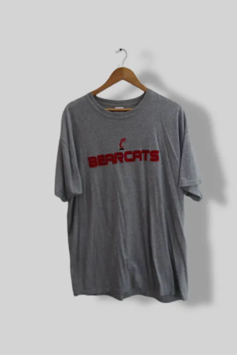 Vintage Gildan Bearcats graphics mens grey tees XL