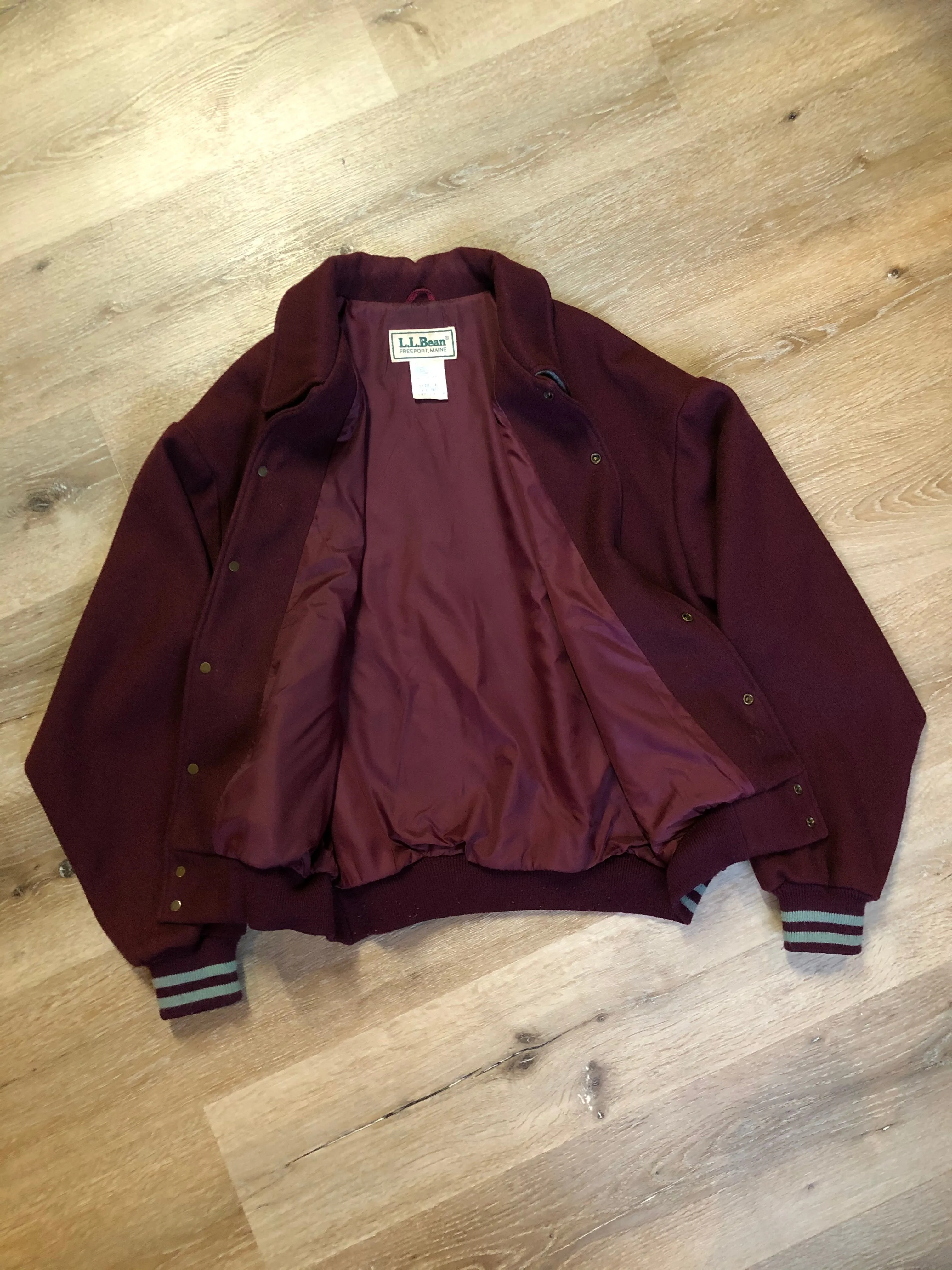 Vintage L.L.Bean Wine Bomber Jacket, SOLD