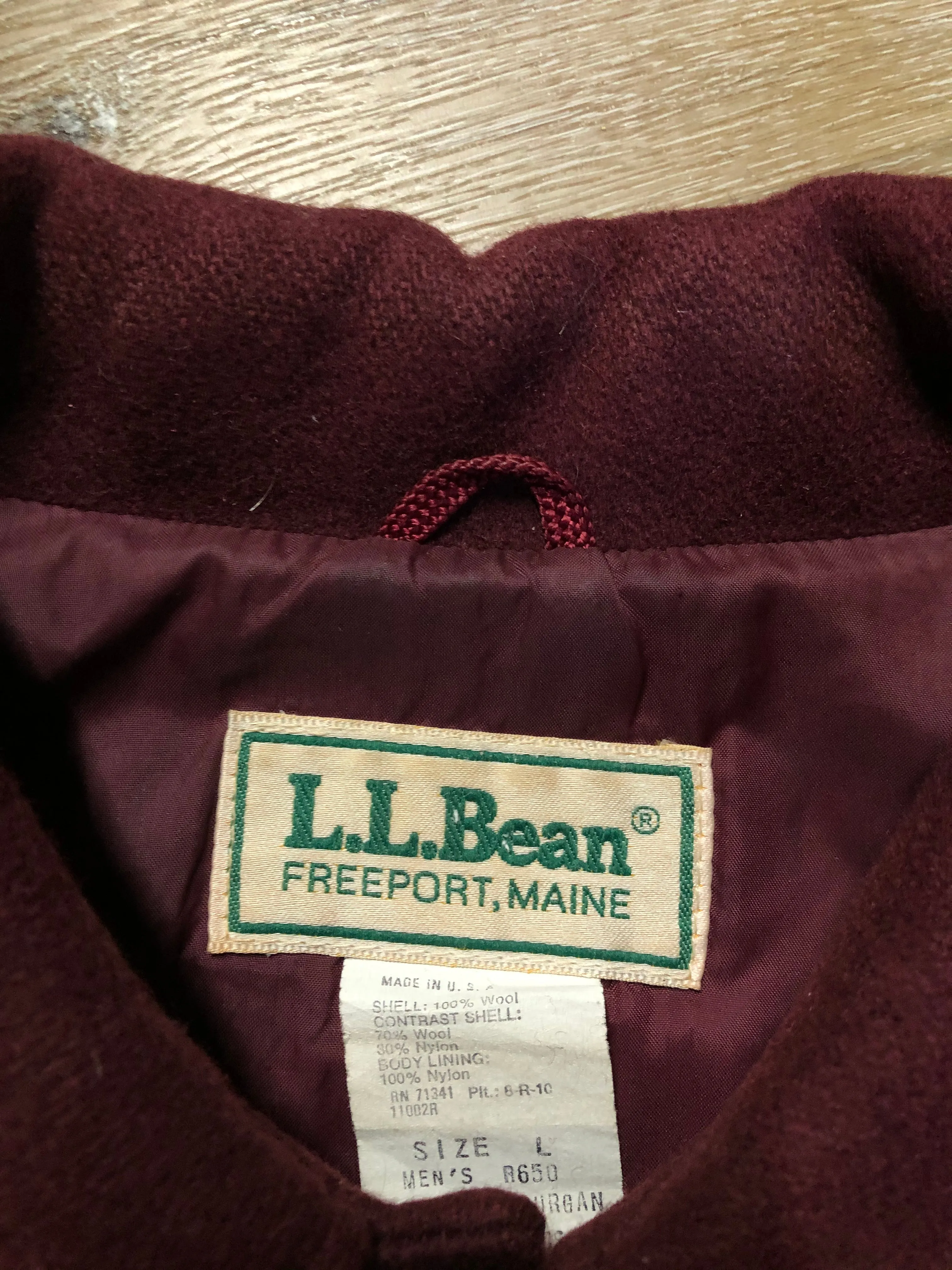 Vintage L.L.Bean Wine Bomber Jacket, SOLD