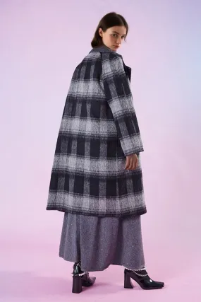 Vintage Oversized 100 Wool Plaid Trench Coat