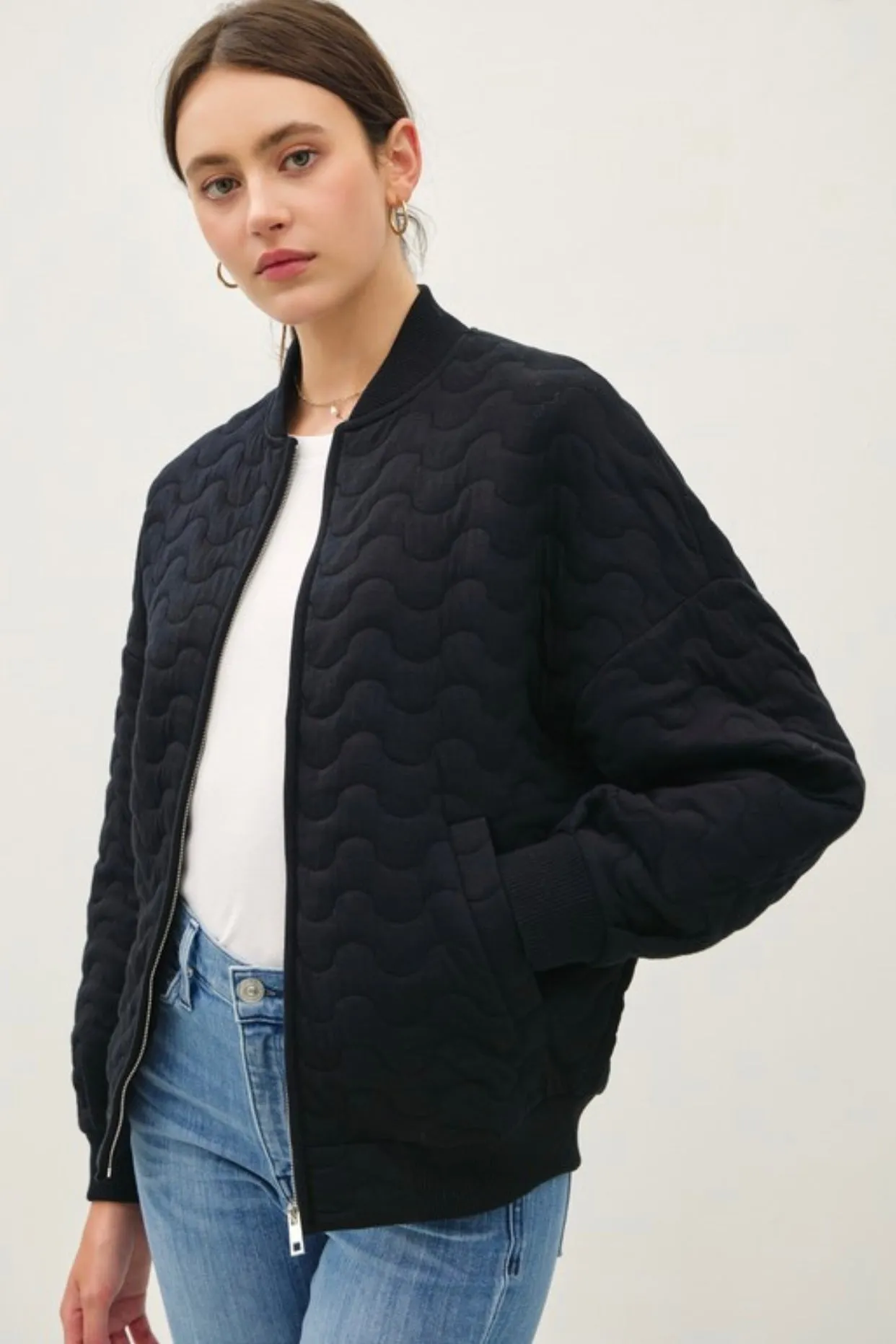 Wavy Quilted Jacket - 2 Colors! - FINAL SALE