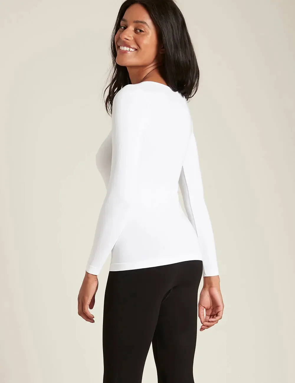 White Bamboo Women's Long Sleeve Top