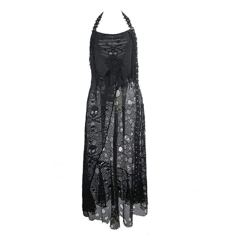 Women's Grunge Net Over Skirt