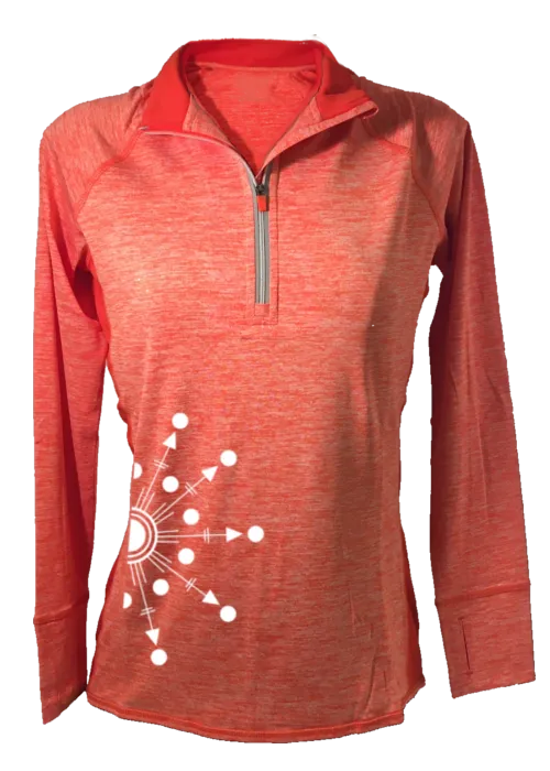 Women's Reflective Long Sleeve Quarter Zip Shirt - Directions