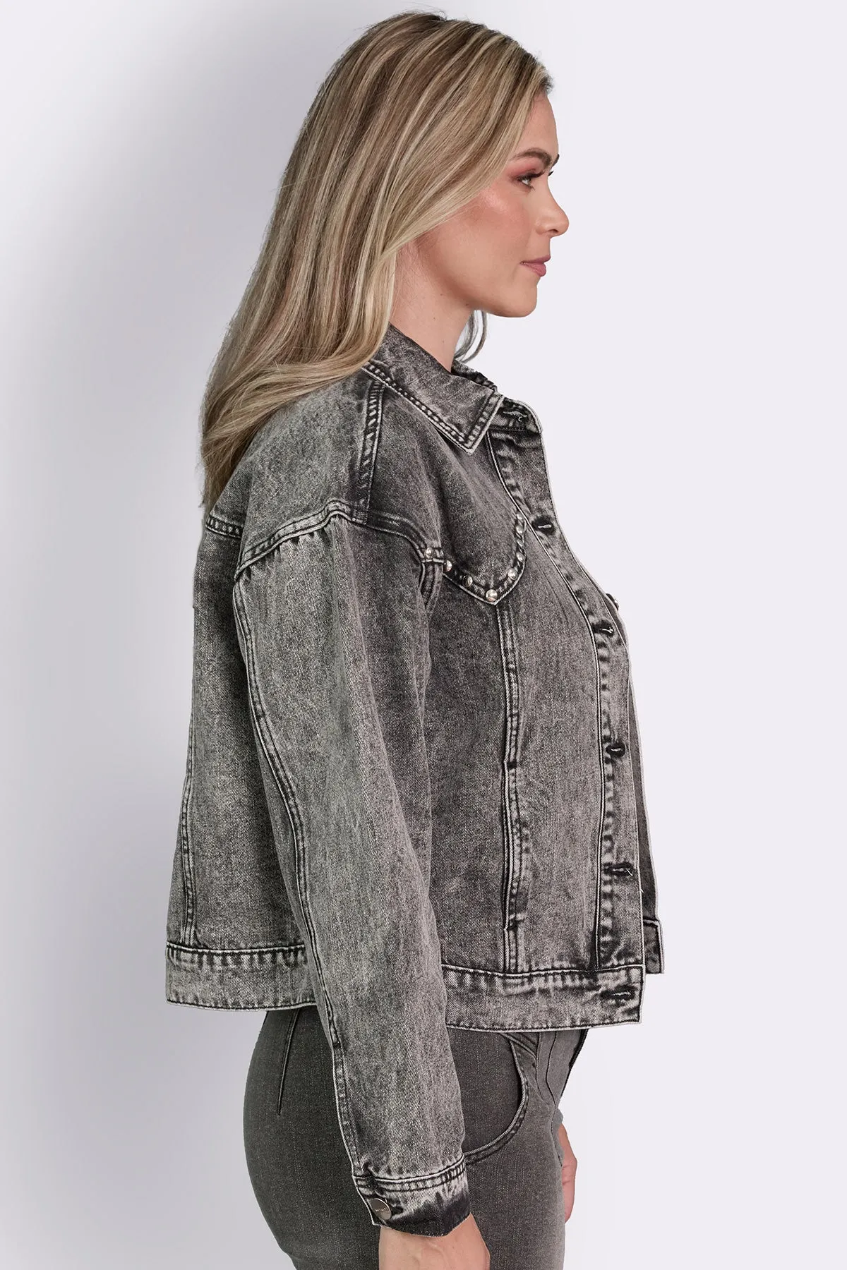 Women's Western Stud Denim Jacket