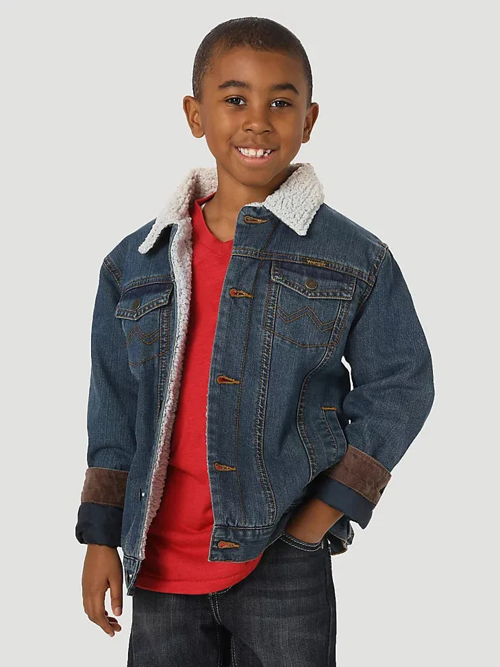 Wrangler 1084256RT Boys Wrangler Western Styled Sherpa Lined Denim Jacket  *CLOSEOUT*