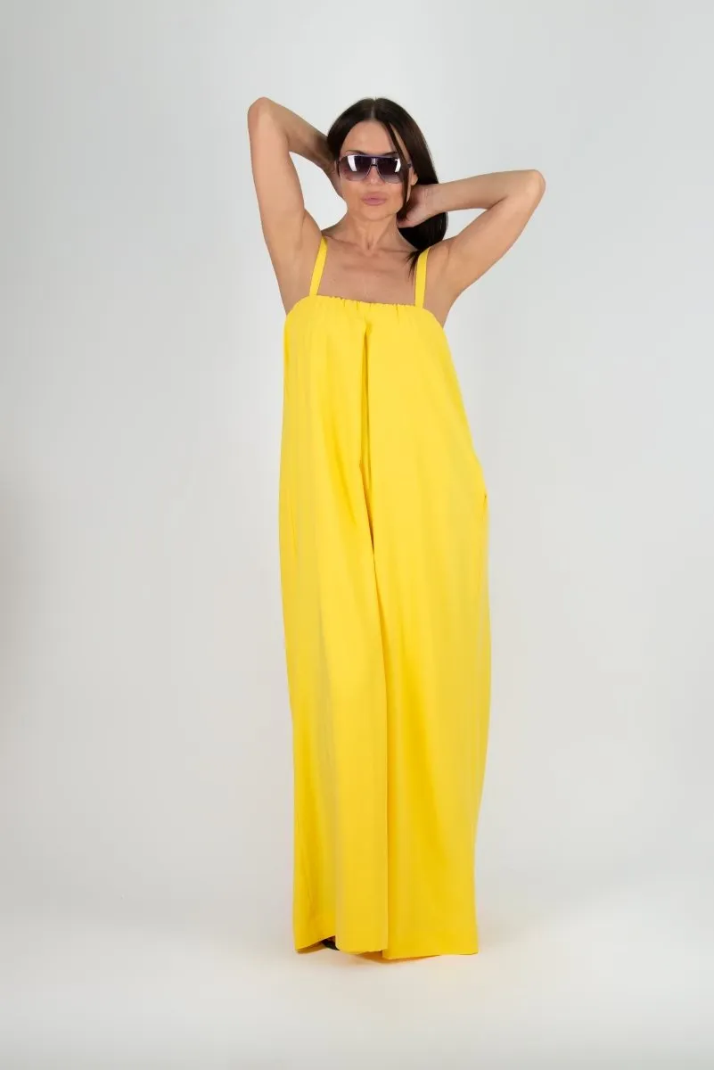 Yellow Off Shoulders Jumpsuit TALIA