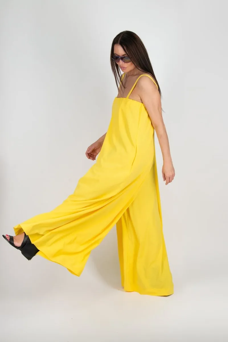 Yellow Off Shoulders Jumpsuit TALIA