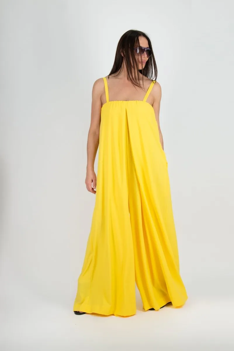 Yellow Off Shoulders Jumpsuit TALIA