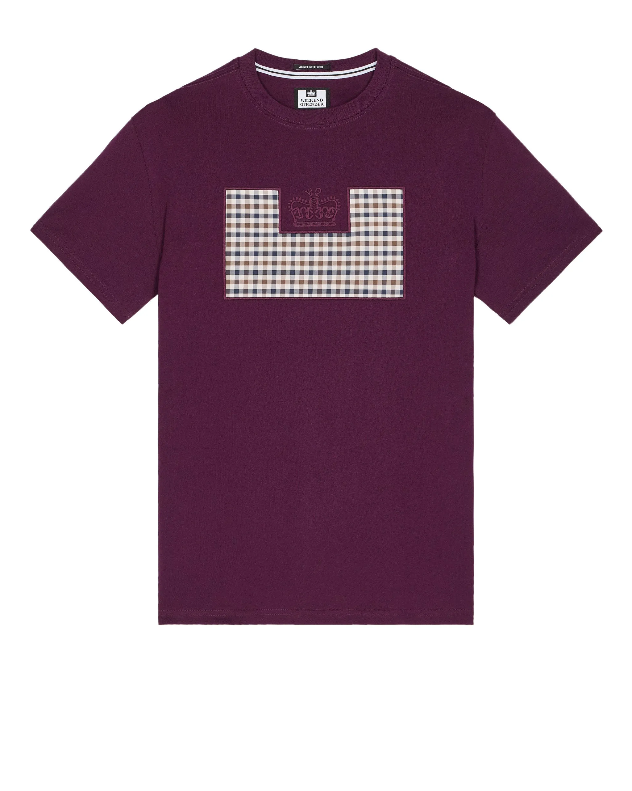 Zapico Prison T-Shirt Acai Berry/Mid House Check