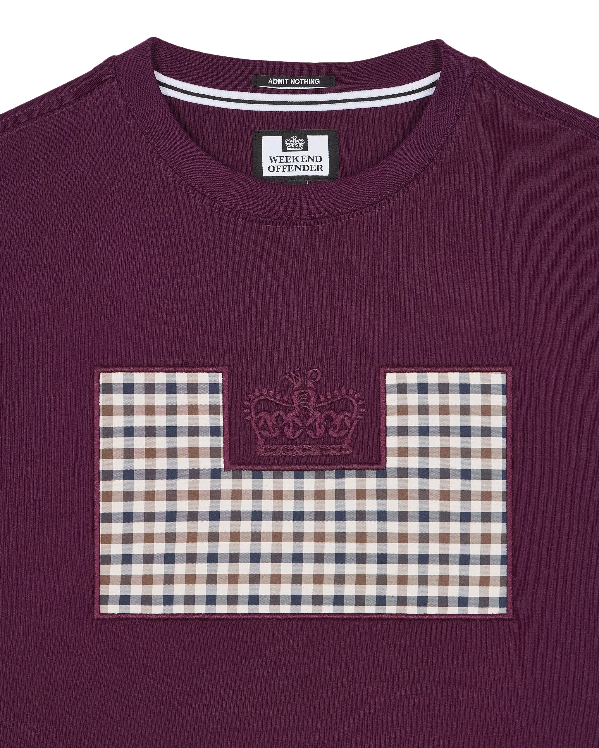 Zapico Prison T-Shirt Acai Berry/Mid House Check