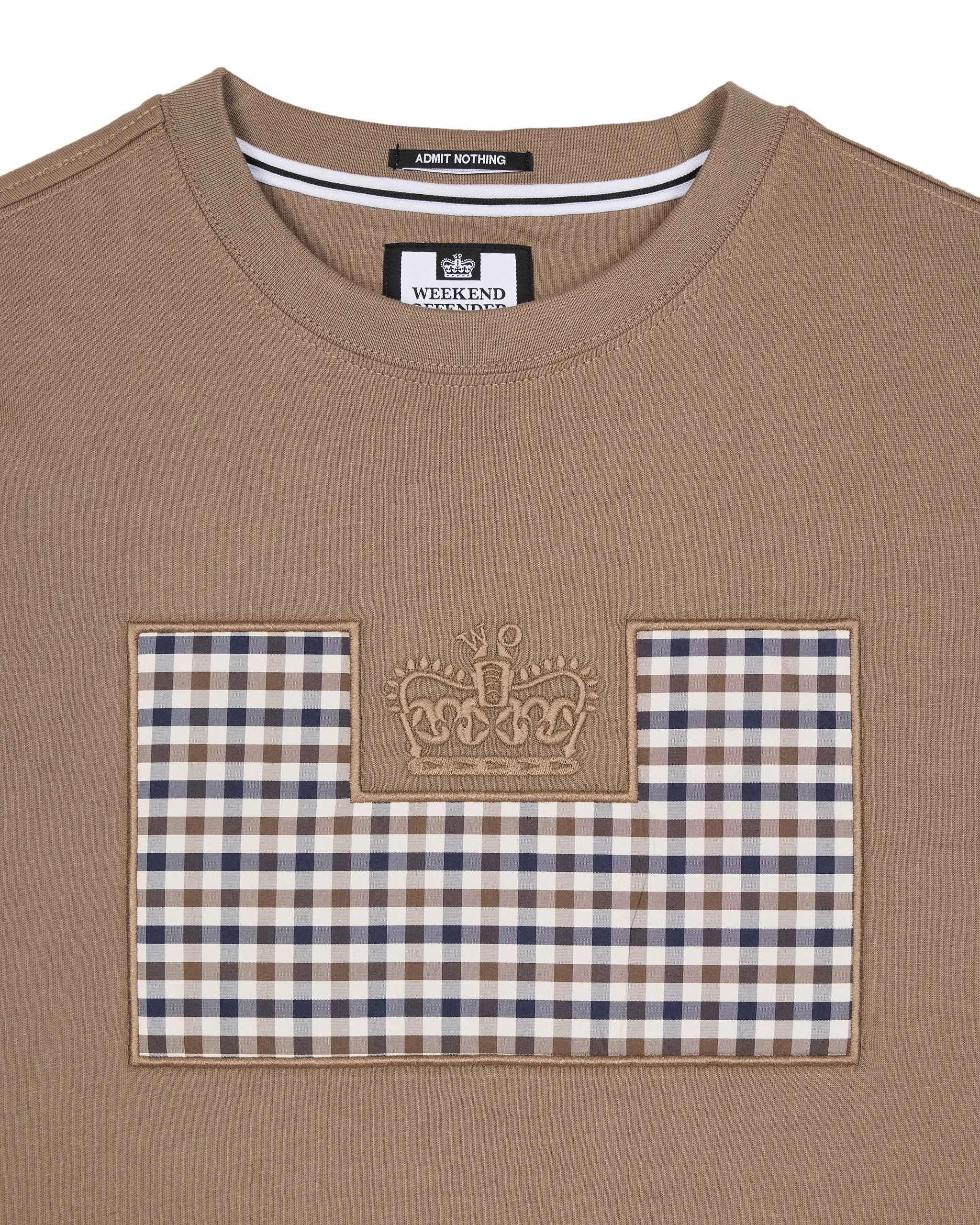 Zapico Prison T-Shirt Mocha Brown/Mid House Check